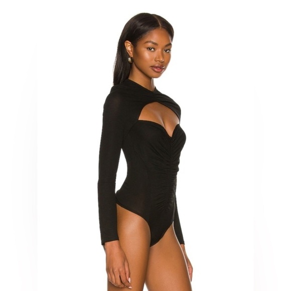 ASTR the Label Cristen Bodysuit in Black long sleeve size XS NWOT - Picture 3 of 15